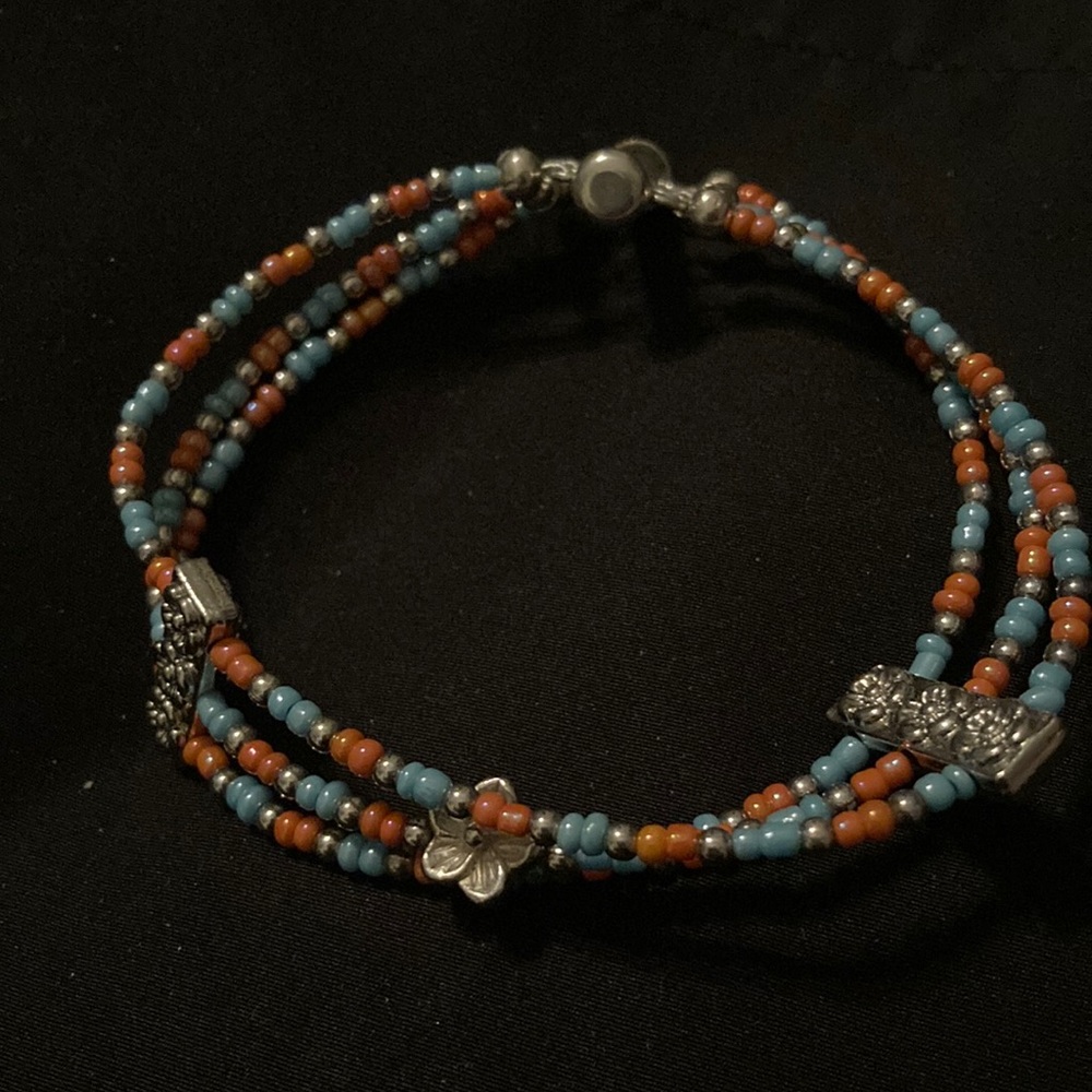 Coral and turquoise bracelet